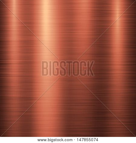 Bronze metal technology background with polished, brushed metal texture, chrome, silver, steel, aluminum, copper for design concepts, web, prints, posters, interfaces. Vector illustration.