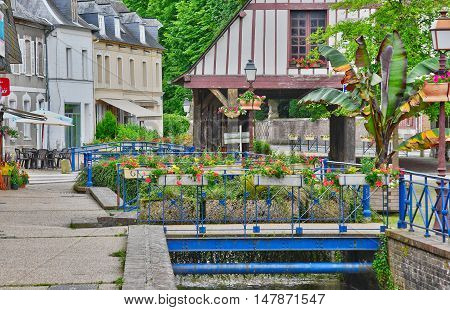 Cleres France - june 23 2016 : the village center