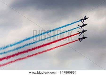 Aerobatic Team In Action