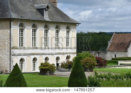 Saint Martin de Boscherville France - june 22 2016 : the Saint Georges abbey in Seine Maritime