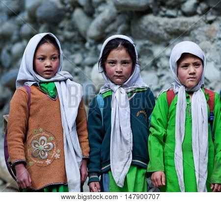 Balti Children In Ladakh, India