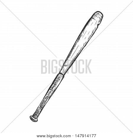 Vector Sketch Basebal Bat