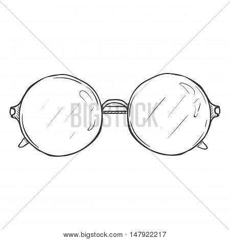 Vector Single Sketch Glasses