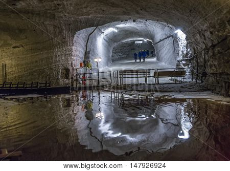Salt Lake In The Mining Plant Sondershausen In Germany
