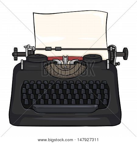 Vector Cartoon Retro Typewriter