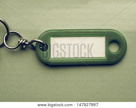Vintage Looking Green Keyring