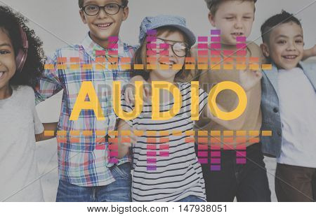 Audio Digital Equalizer Music Tunes Sound Wave Graphic Concept