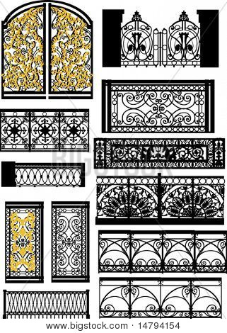 ภาพประกอบกับกรอบคอลเลกชันที่แยกต่างหากบนพื้นหลังสีขาว