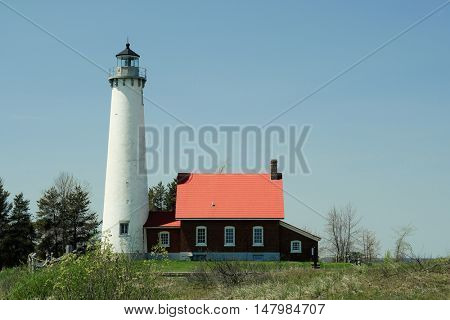 Tawas Point Lighthouse, built in 1876, Lake Huron, Michigan, USA