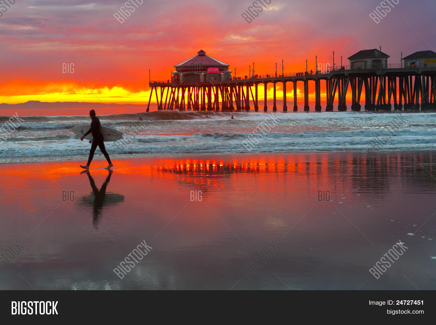 Surf City Huntington Beach Pier Image Photo Stock Surf City Huntington Beach Pier