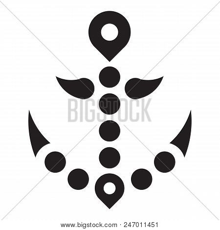 Points Anchor Icon. Simple Illustration Of Points Anchor Vector Icon For Web Design Isolated On Whit