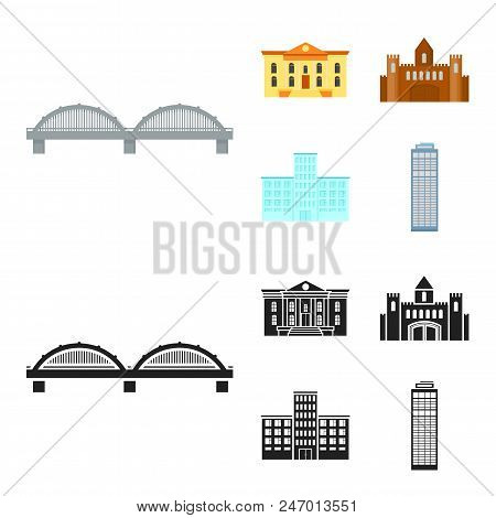 Circus Trailer, Circus Gun, Burning Hoop, Signboard.circus Set Collection Icons In Cartoon, Black St