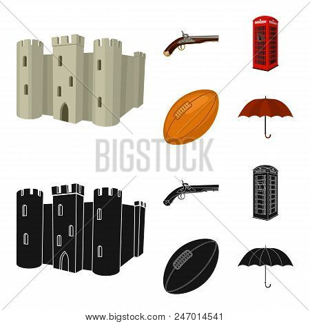 Breed, Dog, Teapot, Brewer .england Country Set Collection Icons In Cartoon, Black Style Vector Symb
