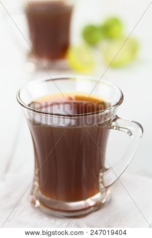 Fresh Homemade Aguapanela, Agua De Panela Or Aguadulce, A Popular Latin American Sweet Drink Made Of