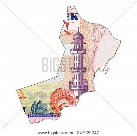 1 Omani Rial Bank Note In Shape Of Oman