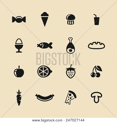 Food Vector Pictogram For Restaurant, Shops And Cooking