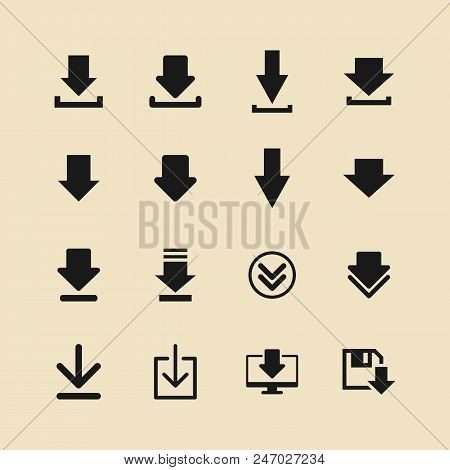 Upload Pictogram In Trendy Flat Style For Your Web Site Design, App, Logo, Ui. Vector Illustration, 