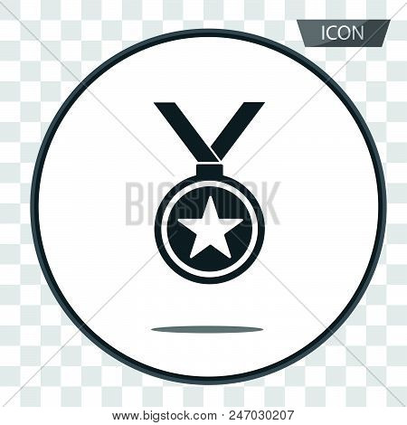 Medal Icon Vector Isolated On White Background.