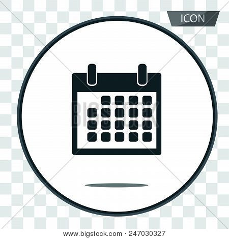 Calendar Vector Icon Isolated On White Background.