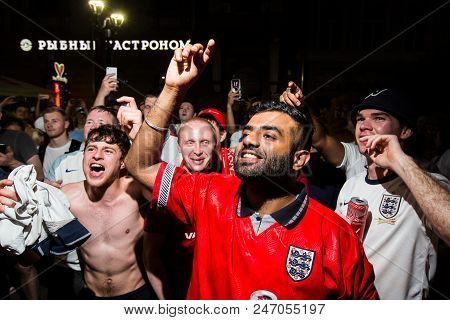 Nizhny Novgorod, Russia-june 24, 2018: Football Fans Came To Nizhny Novgorod For The World Cup. Fans