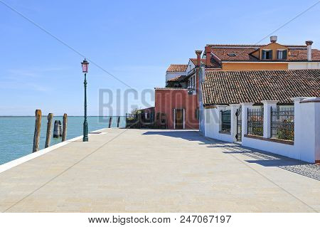 Europe,italy,venetia, The Venice Lagoon Seen From The Typical Colored Houses Of Burano Island