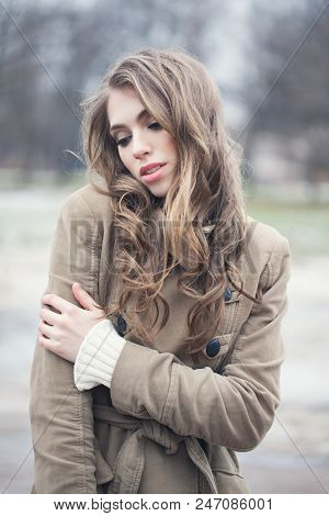 Young Pretty Woman Fashion Young Model Outdoo