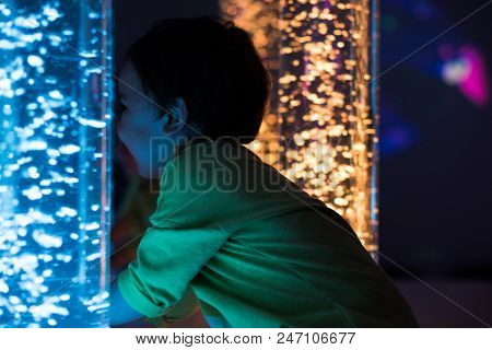 Young Kid Exploring Snoezelen Space