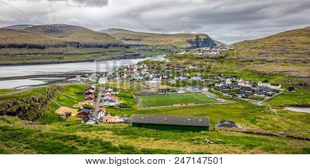colorful town in faroe islands