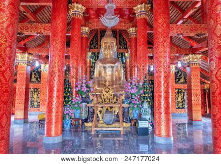 Khao Wong, Kalasin - June 16, 2018: Wat Wang Kham Temples In  Kalasin Province Thailand On June 16, 