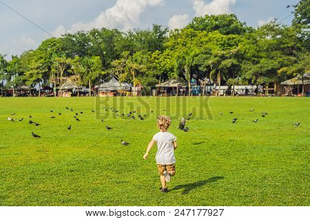 Boy On Padang Kota Lama Or Simply Called The Padang, Is The Parade Ground And Playing Field Created 