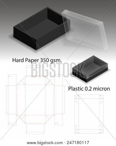 Hard Paper And Plastic Box With Dieline