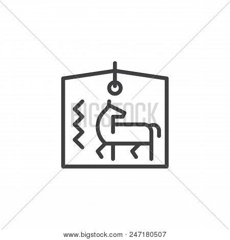 Japanese Ema Outline Icon