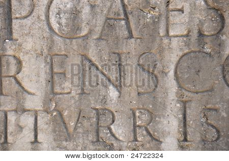 Lettering sul grigio pietra Close-up