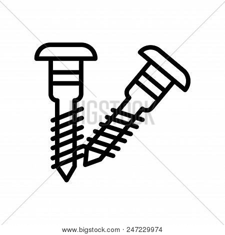Screw Bolt Industry Tool Icon Vector Illustration