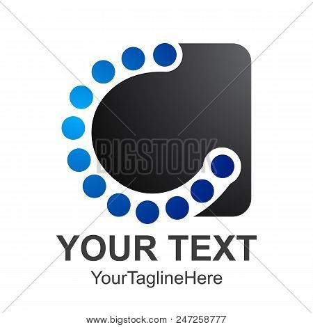 Clever Creative Dots Point Letter C Smart And Idea Logo Set. Letter C Logotype. C Logo With Square