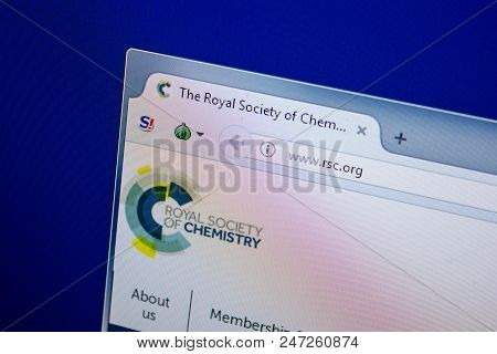 Ryazan, Russia - June 26, 2018: Homepage Of Rsc Website On The Display Of Pc. Url - Rsc.org