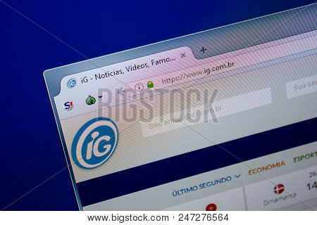 Ryazan, Russia - June 26, 2018: Homepage Of Ig Website On The Display Of Pc. Url - Ig.com.br