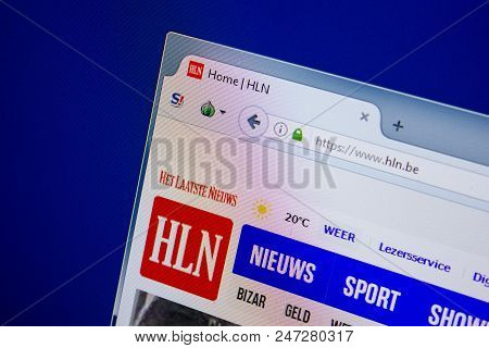 Ryazan, Russia - June 26, 2018: Homepage Of Fln Website On The Display Of Pc. Url - Fln.be