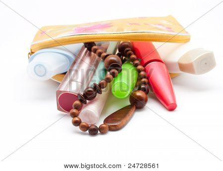 Sac de la Dame avec cosmétique