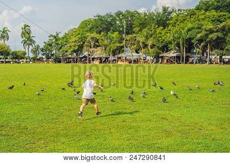 Boy On Padang Kota Lama Or Simply Called The Padang, Is The Parade Ground And Playing Field Created 