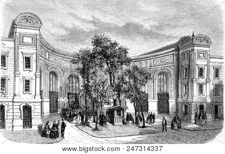 Entrance to the Exhibition of Fine Arts, avenue Montaigne, Champs Elysees