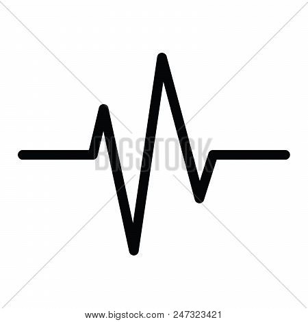 A Heartbeat Icon With Simple Life Wave Line Vector Illustration
