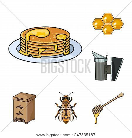 Apiary And Beekeeping Cartoon Icons In Set Collection For Design.equipment And Production Of Honey V