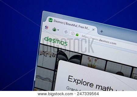 Ryazan, Russia - June 26, 2018: Homepage Of Desmos Website On The Display Of Pc. Url - Desmos.com
