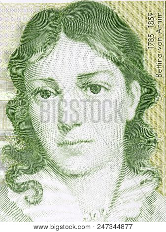 Bettina Von Arnim Portrait From Deutsche Mark