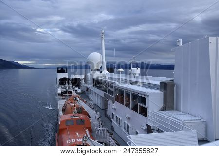 Antennas And Communication Equipment On A Cruis Ship