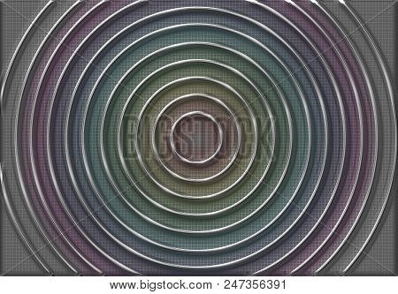 Metalic Pipe Circless On The Gray Background