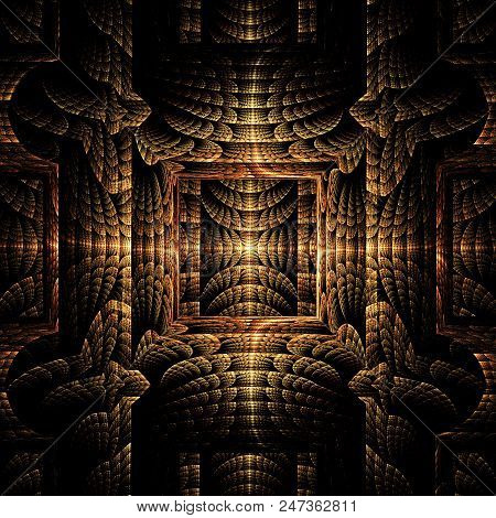 Brown Fractal Pinnate   Pattern  -  Fractal Art