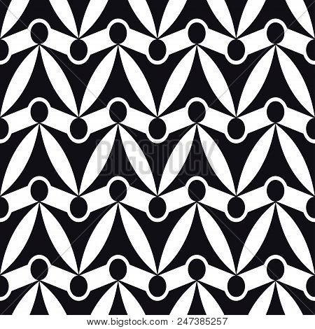 Tylish Art Deco Style Scales Ornament. Seamless Vector Pattern