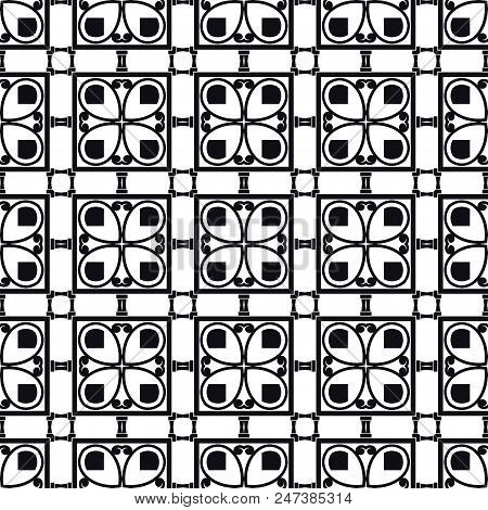 Tylish Art Deco Style Scales Ornament. Seamless Vector Pattern